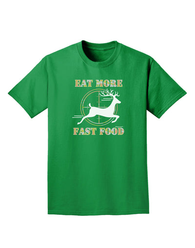 Eat More Fast Food - Deer Adult Dark T-Shirt-Mens T-Shirt-TooLoud-Kelly-Green-Small-Davson Sales