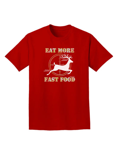 Eat More Fast Food - Deer Adult Dark T-Shirt-Mens T-Shirt-TooLoud-Red-Small-Davson Sales