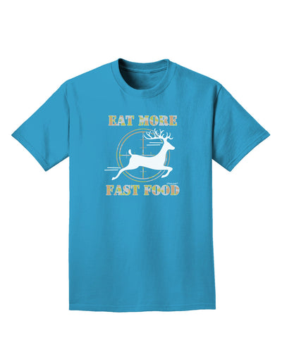 Eat More Fast Food - Deer Adult Dark T-Shirt-Mens T-Shirt-TooLoud-Turquoise-Small-Davson Sales