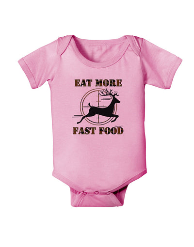 Eat More Fast Food - Deer Baby Romper Bodysuit-Baby Romper-TooLoud-Pink-06-Months-Davson Sales