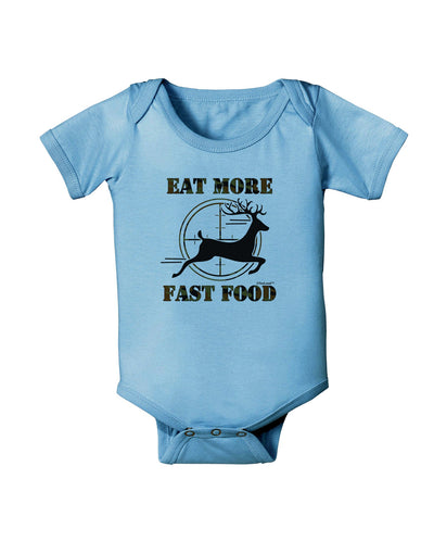 Eat More Fast Food - Deer Baby Romper Bodysuit-Baby Romper-TooLoud-LightBlue-06-Months-Davson Sales