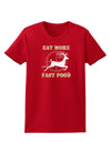 Eat More Fast Food - Deer Womens Dark T-Shirt-TooLoud-Red-X-Small-Davson Sales