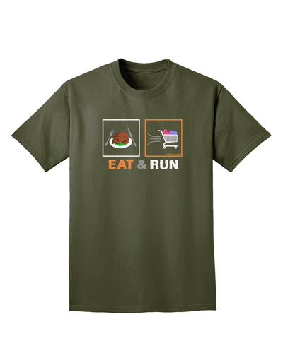 Eat & Run Black Friday Adult Dark T-Shirt-Mens T-Shirt-TooLoud-Military-Green-Small-Davson Sales