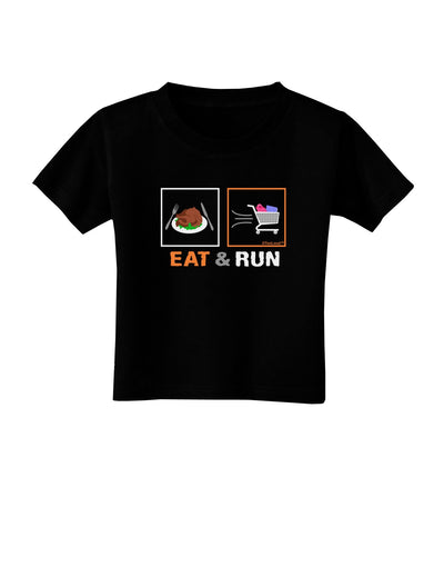 Eat & Run Black Friday Toddler T-Shirt Dark-Toddler T-Shirt-TooLoud-Black-2T-Davson Sales