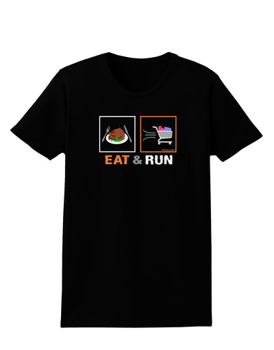 Eat & Run Black Friday Womens Dark T-Shirt-TooLoud-Black-X-Small-Davson Sales