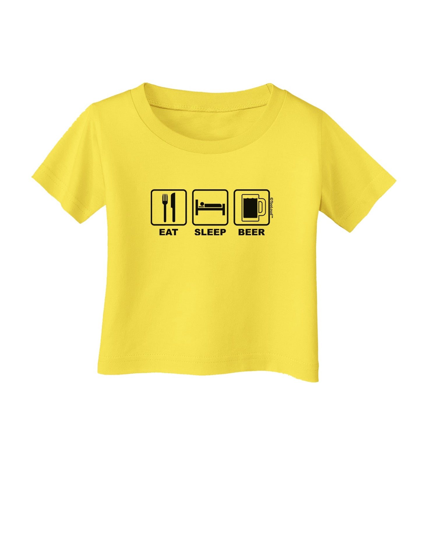 Eat Sleep Beer Design Infant T-Shirt by TooLoud-Infant T-Shirt-TooLoud-Yellow-06-Months-Davson Sales