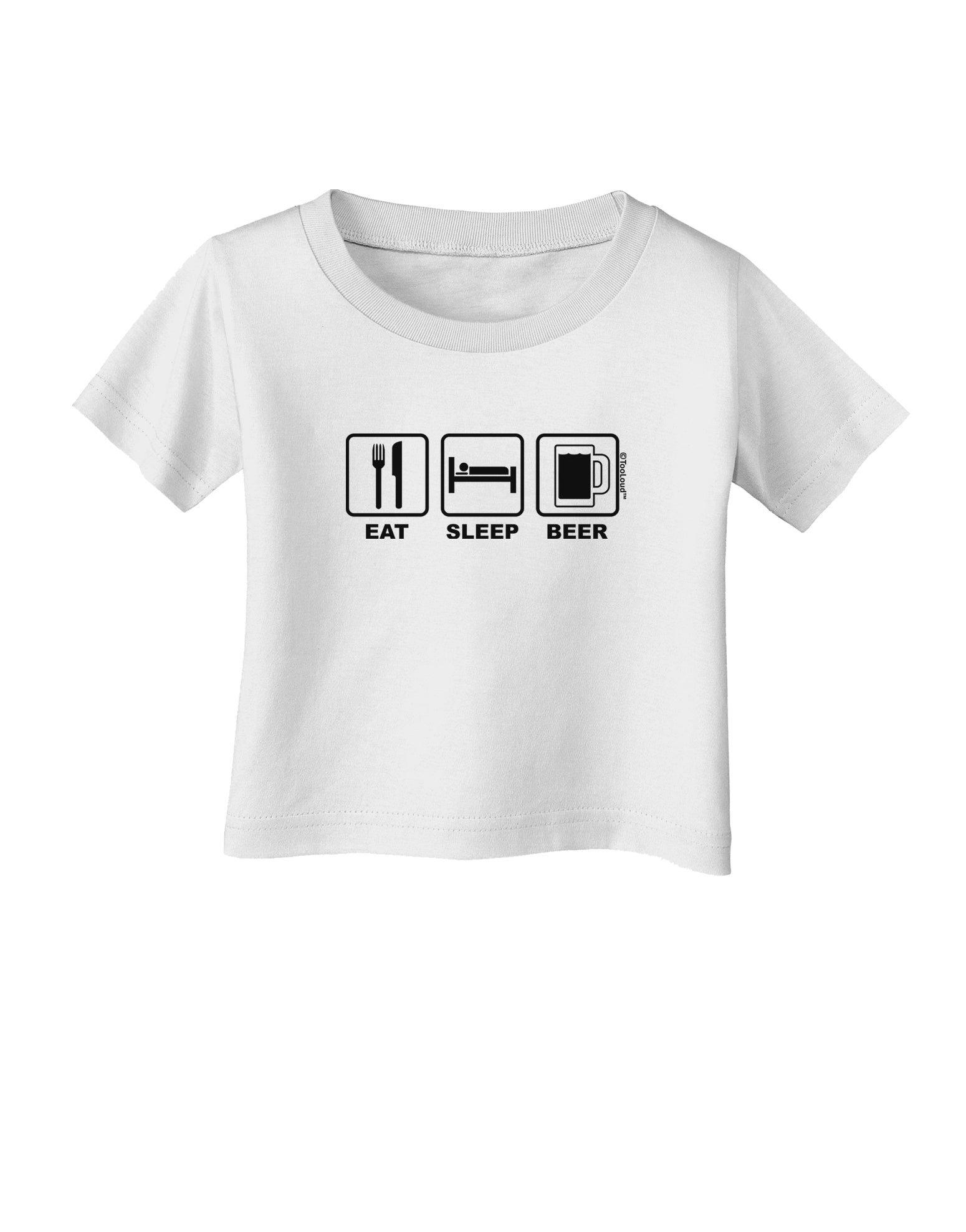 Eat Sleep Beer Design Infant T-Shirt by TooLoud-Infant T-Shirt-TooLoud-White-06-Months-Davson Sales