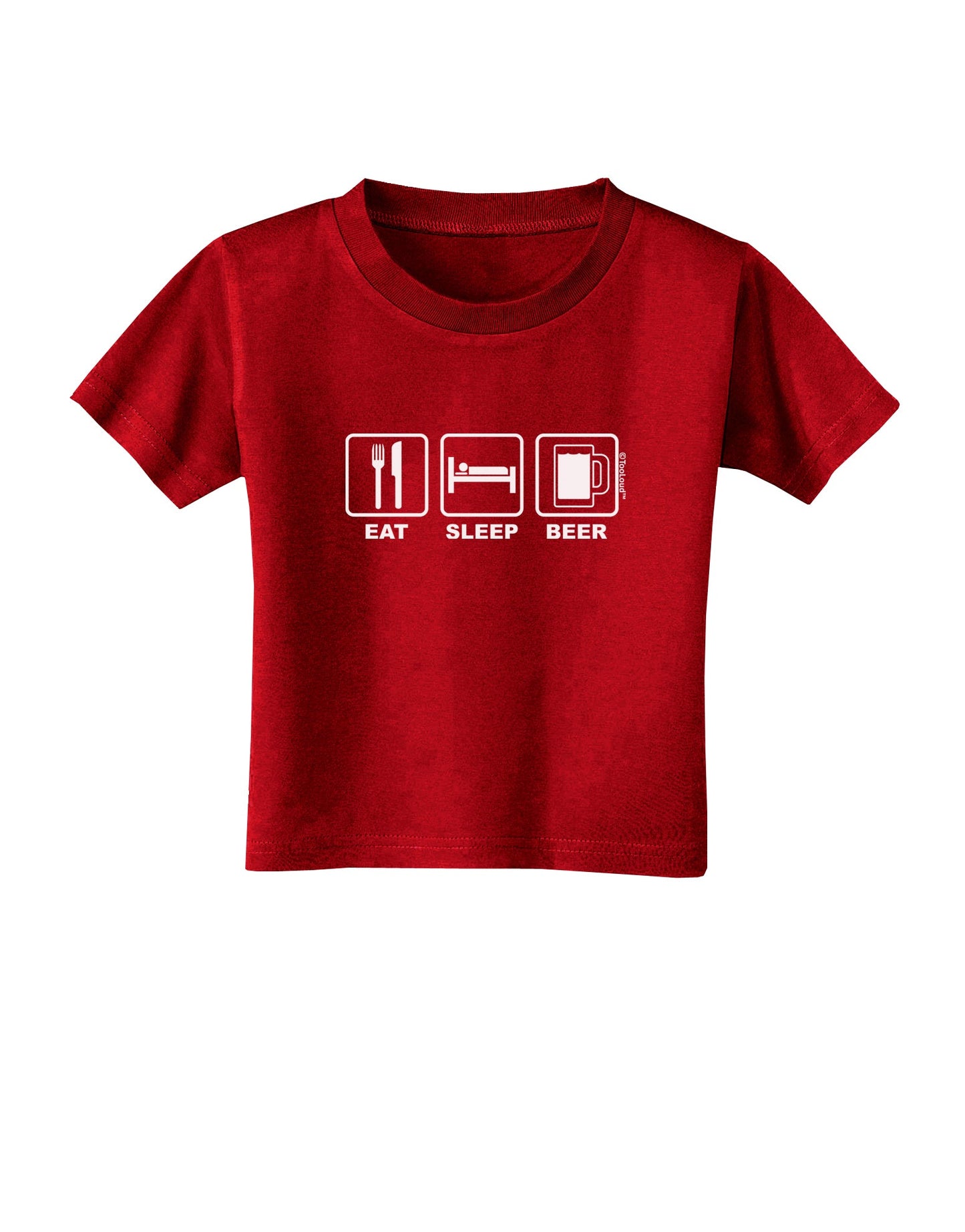 Eat Sleep Beer Design Toddler T-Shirt Dark by TooLoud-Toddler T-Shirt-TooLoud-Red-2T-Davson Sales