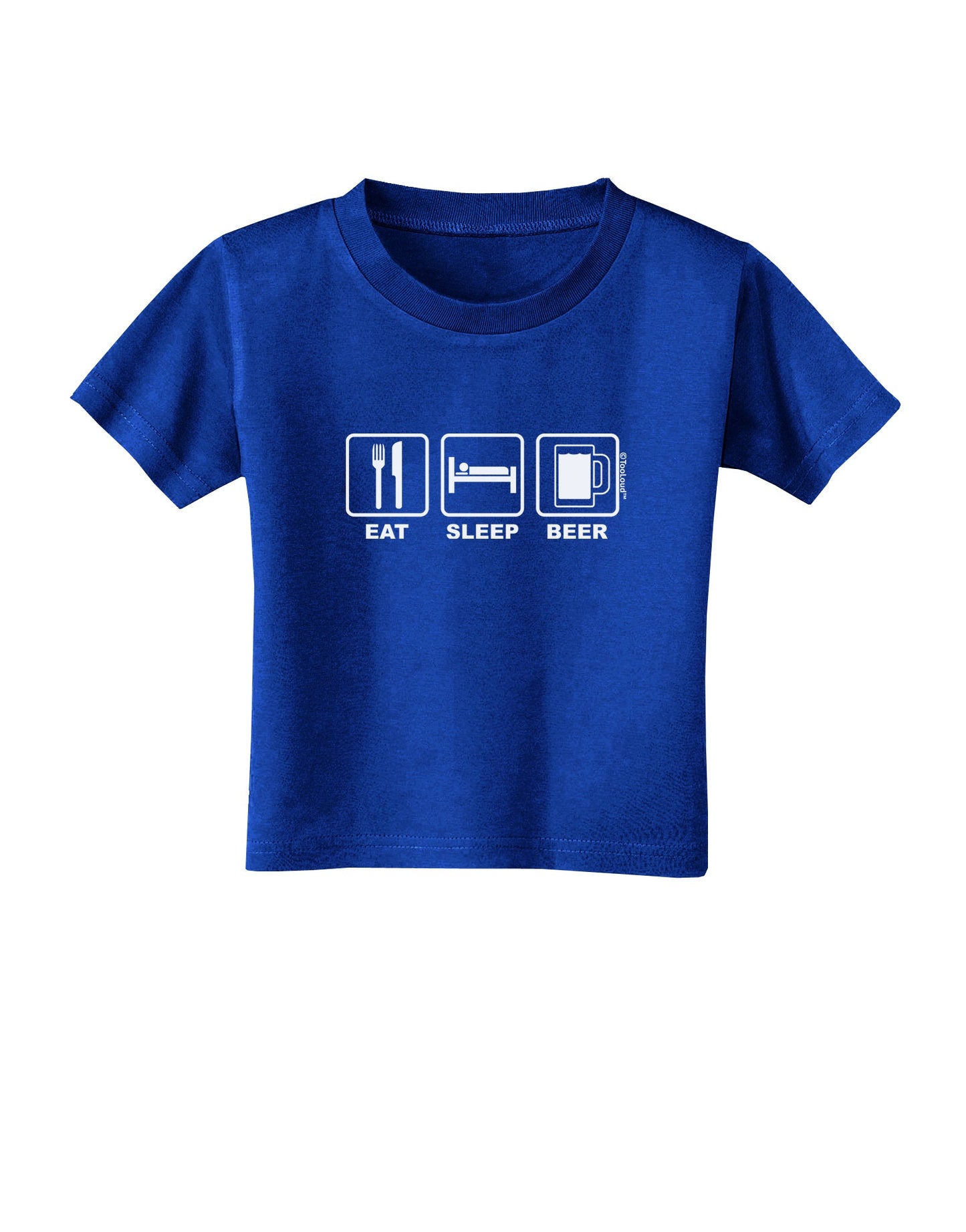 Eat Sleep Beer Design Toddler T-Shirt Dark by TooLoud-Toddler T-Shirt-TooLoud-Royal-Blue-2T-Davson Sales