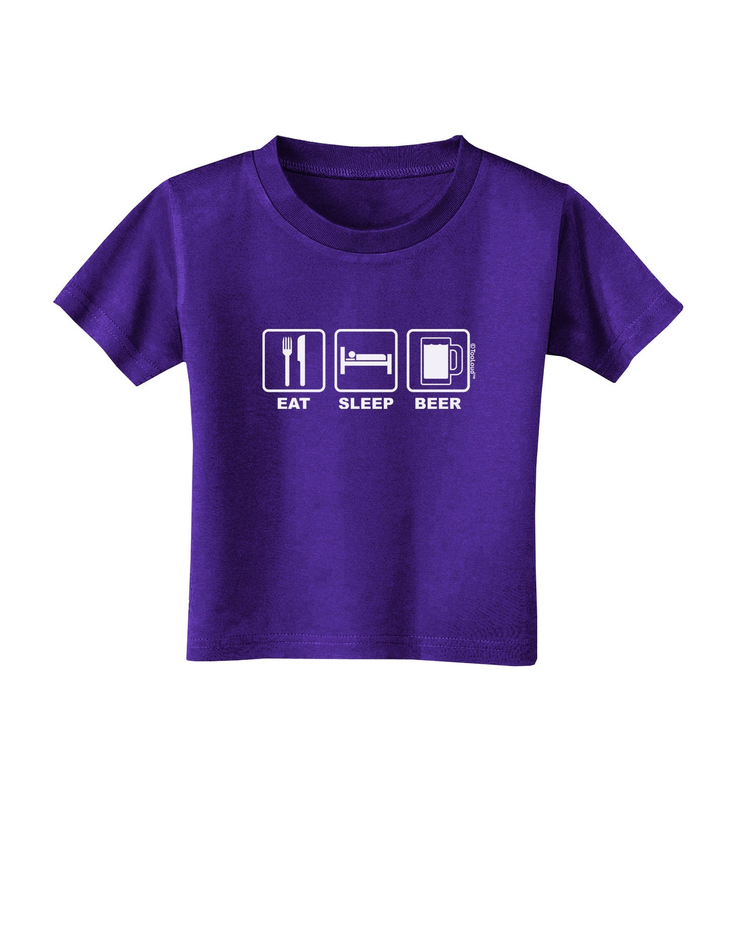 Eat Sleep Beer Design Toddler T-Shirt Dark by TooLoud-Toddler T-Shirt-TooLoud-Purple-2T-Davson Sales