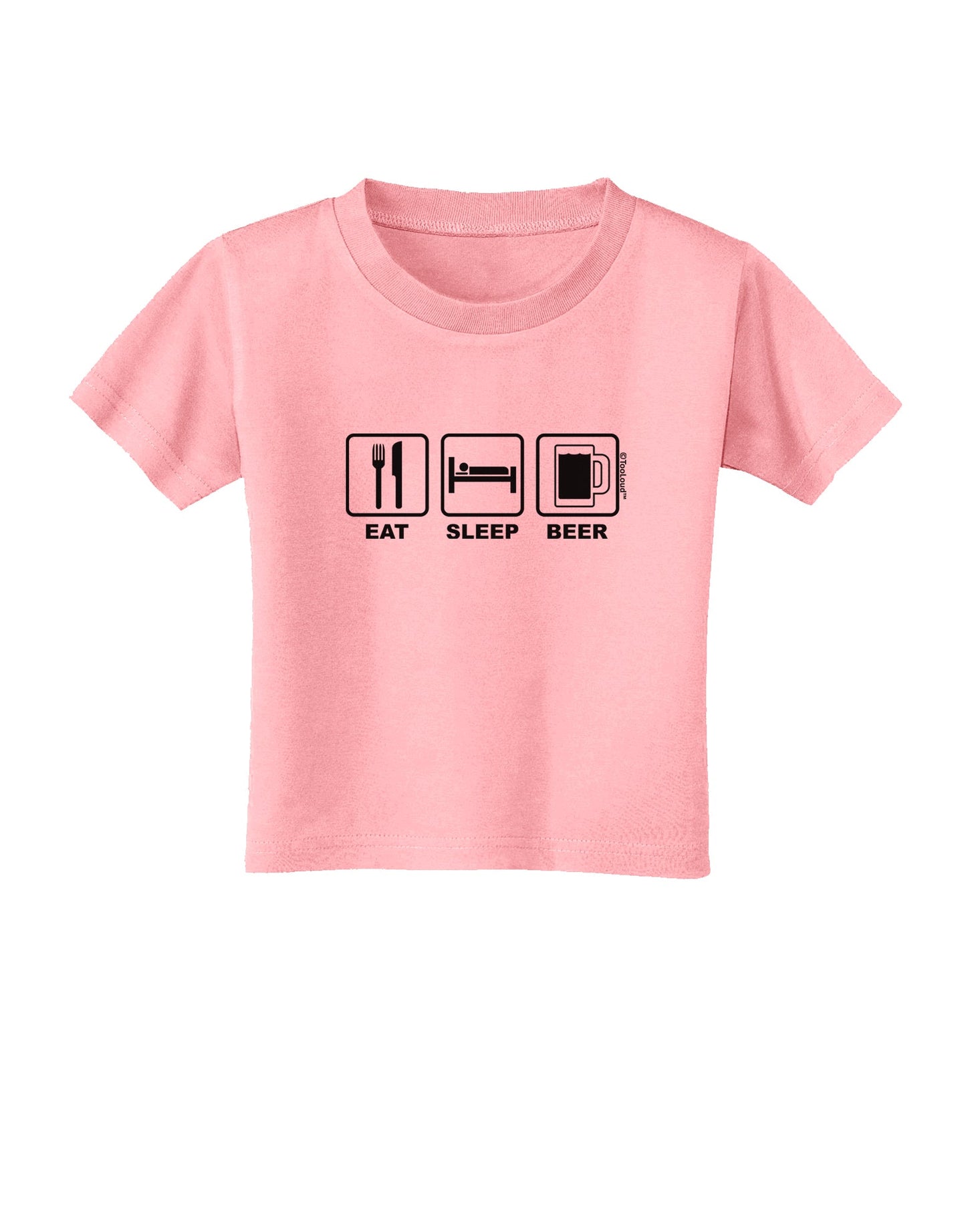 Eat Sleep Beer Design Toddler T-Shirt by TooLoud-Toddler T-Shirt-TooLoud-Candy-Pink-2T-Davson Sales
