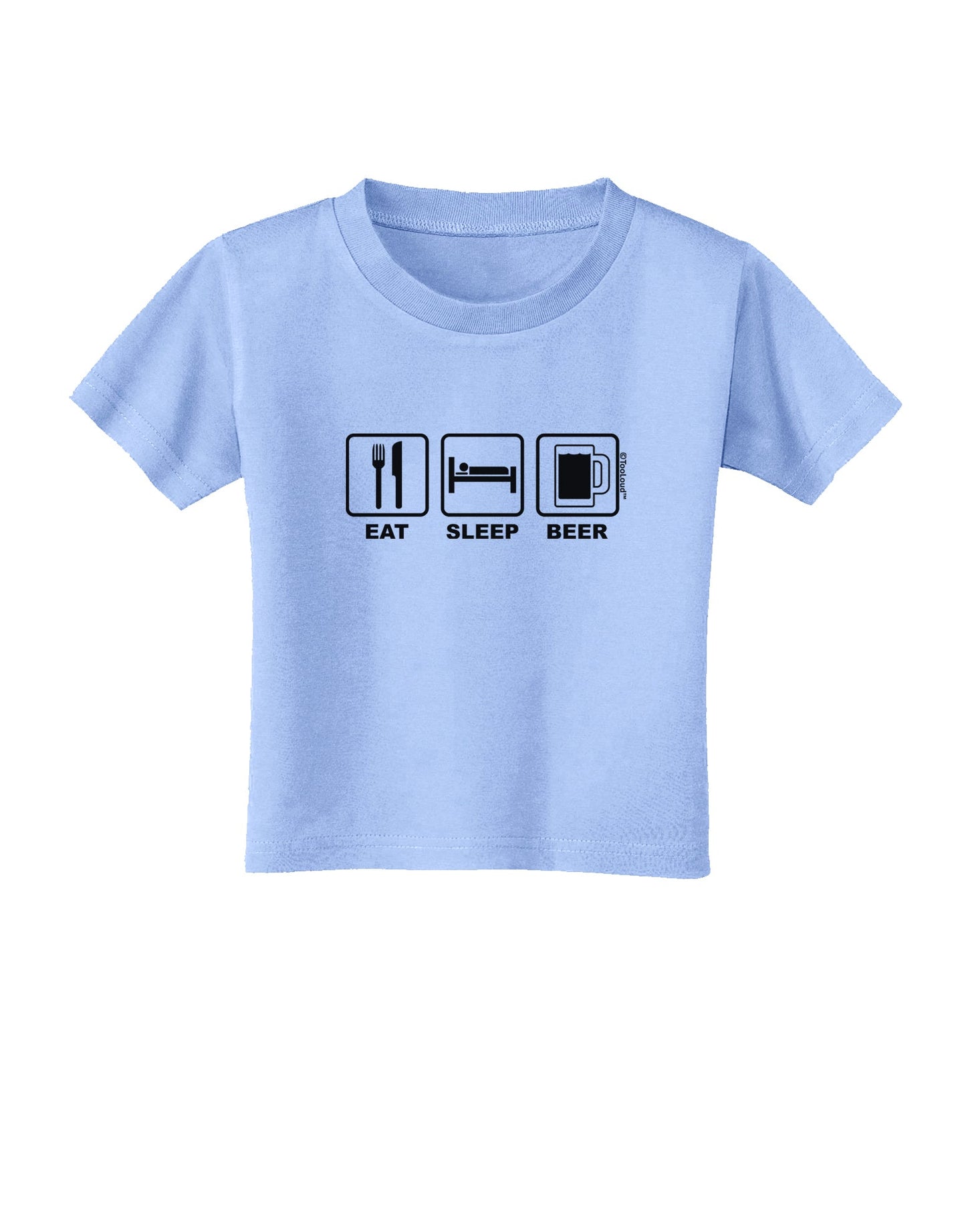 Eat Sleep Beer Design Toddler T-Shirt by TooLoud-Toddler T-Shirt-TooLoud-Aquatic-Blue-2T-Davson Sales