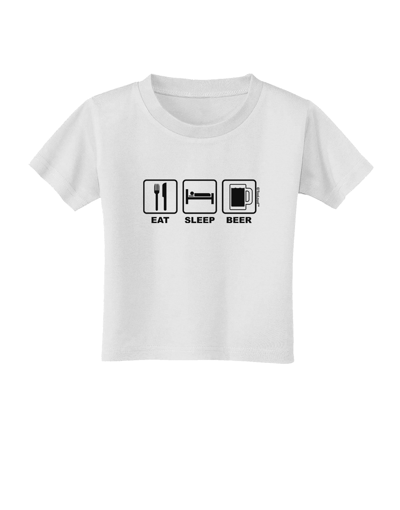 Eat Sleep Beer Design Toddler T-Shirt by TooLoud-Toddler T-Shirt-TooLoud-White-2T-Davson Sales