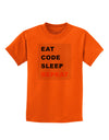 Eat Sleep Code Repeat Childrens T-Shirt by TooLoud-TooLoud-Orange-X-Small-Davson Sales