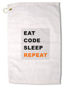 Eat Sleep Code Repeat Premium Cotton Golf Towel - 16 x 25 inch by TooLoud-Golf Towel-TooLoud-16x25"-Davson Sales