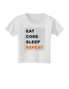 Eat Sleep Code Repeat Toddler T-Shirt by TooLoud-Toddler T-Shirt-TooLoud-White-2T-Davson Sales