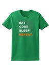 Eat Sleep Code Repeat Womens Dark T-Shirt by TooLoud-TooLoud-Kelly-Green-X-Small-Davson Sales