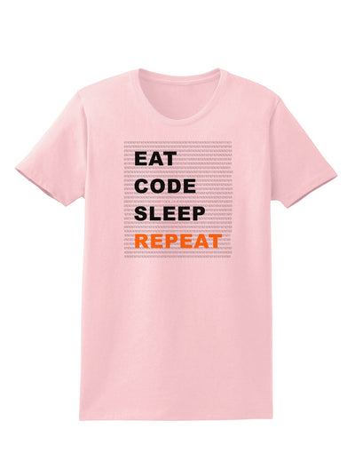 Eat Sleep Code Repeat Womens T-Shirt by TooLoud-TooLoud-PalePink-X-Small-Davson Sales