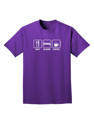 Eat Sleep Coffee Design Adult Dark T-Shirt by TooLoud-Mens T-Shirt-TooLoud-Purple-Small-Davson Sales