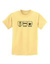 Eat Sleep Coffee Design Childrens T-Shirt by TooLoud-Childrens T-Shirt-TooLoud-Daffodil-Yellow-X-Small-Davson Sales