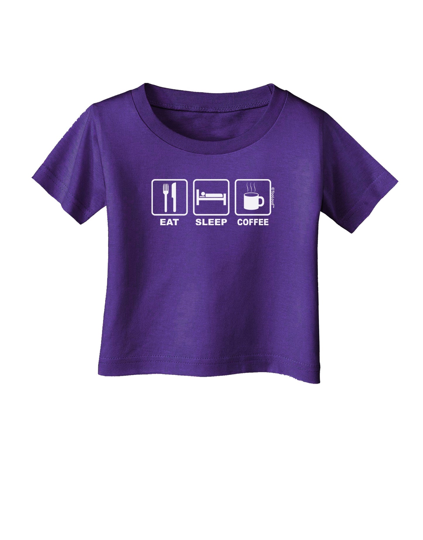Eat Sleep Coffee Design Infant T-Shirt Dark by TooLoud-Infant T-Shirt-TooLoud-Purple-06-Months-Davson Sales