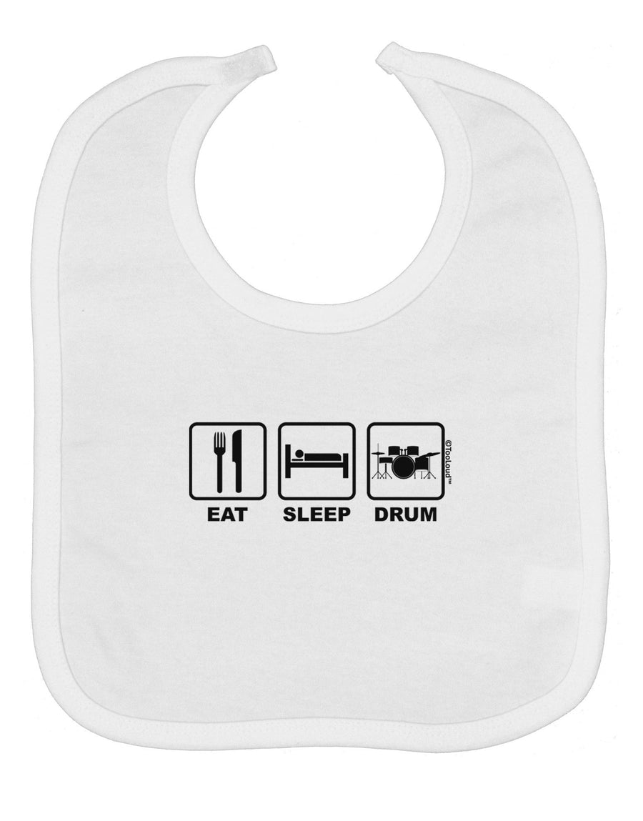 Eat Sleep Drum Design Baby Bib by TooLoud