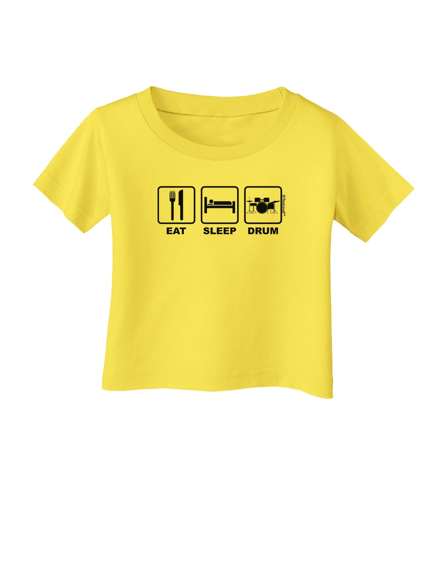 Eat Sleep Drum Design Infant T-Shirt by TooLoud-Infant T-Shirt-TooLoud-Yellow-06-Months-Davson Sales