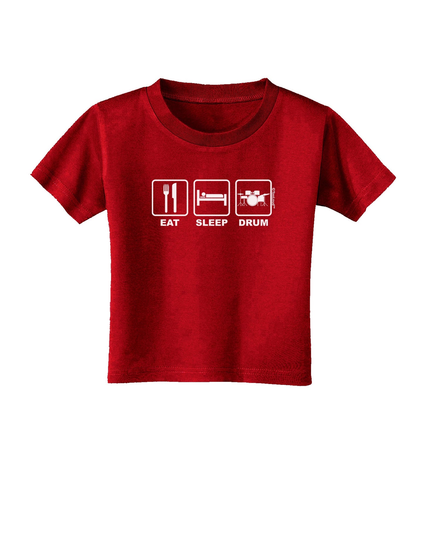 Eat Sleep Drum Design Toddler T-Shirt Dark by TooLoud-Toddler T-Shirt-TooLoud-Red-2T-Davson Sales