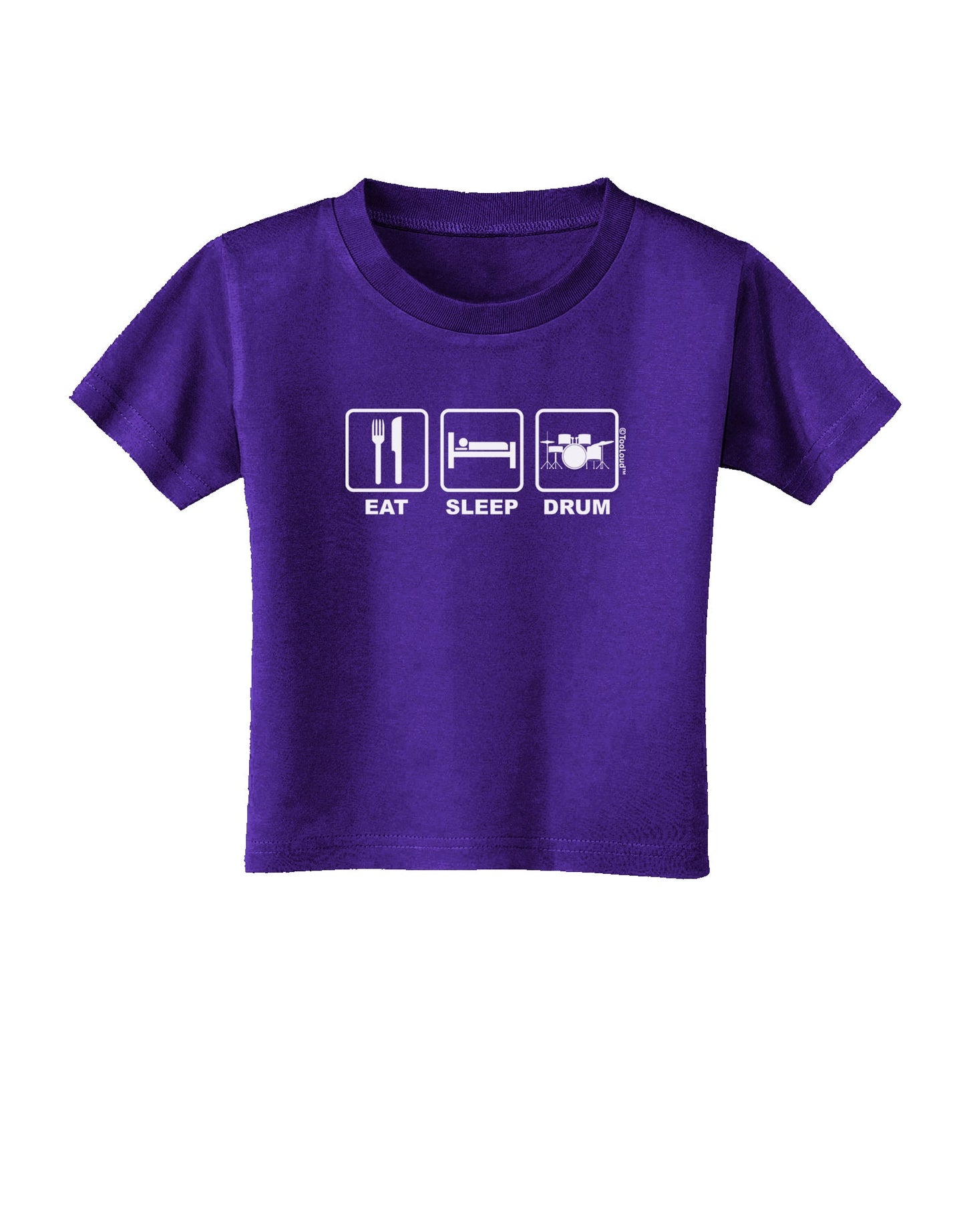 Eat Sleep Drum Design Toddler T-Shirt Dark by TooLoud-Toddler T-Shirt-TooLoud-Purple-2T-Davson Sales