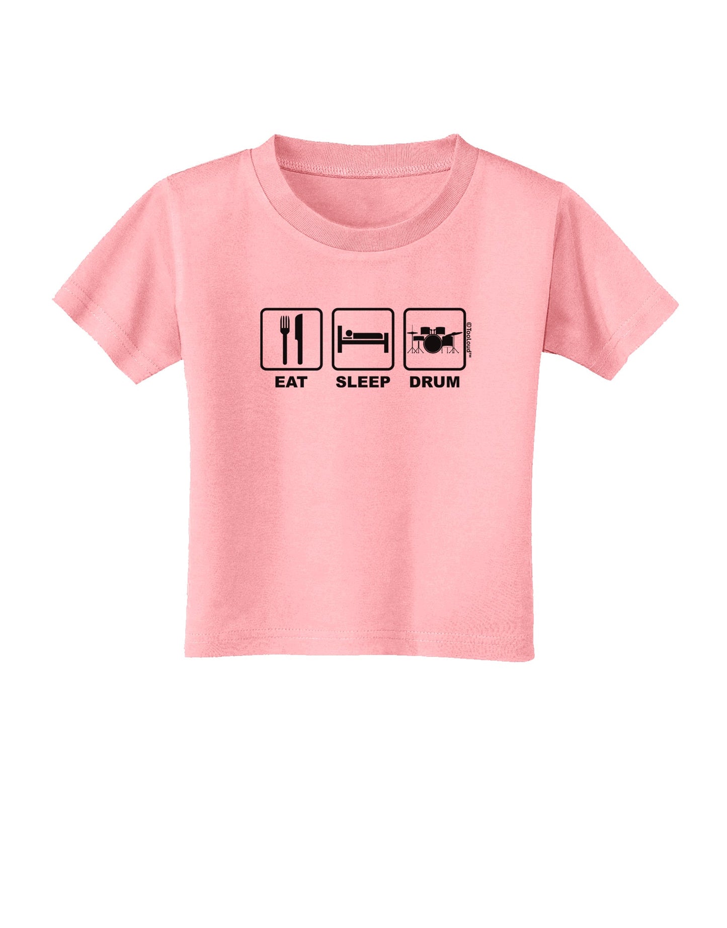 Eat Sleep Drum Design Toddler T-Shirt by TooLoud-Toddler T-Shirt-TooLoud-Candy-Pink-2T-Davson Sales