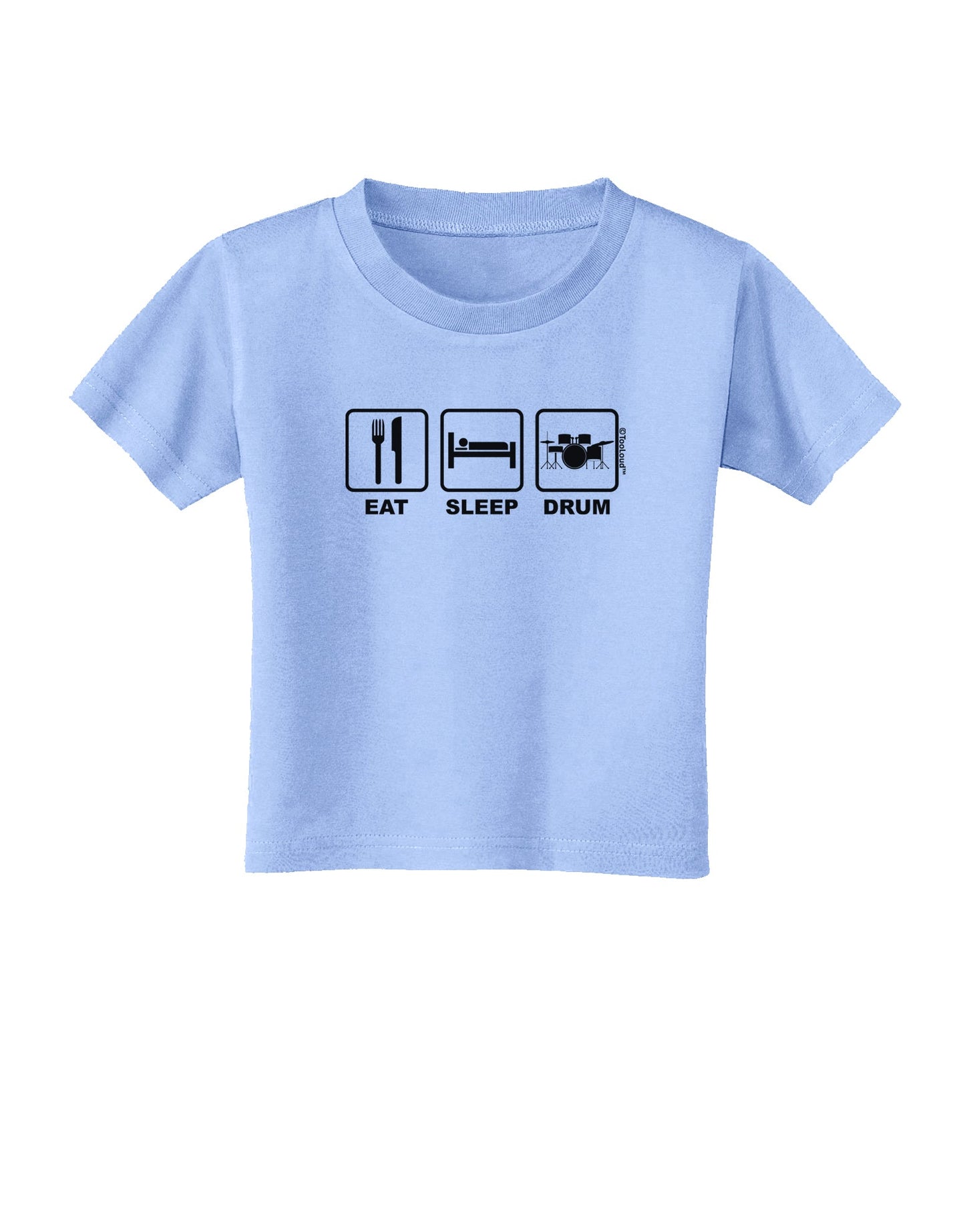 Eat Sleep Drum Design Toddler T-Shirt by TooLoud-Toddler T-Shirt-TooLoud-Aquatic-Blue-2T-Davson Sales