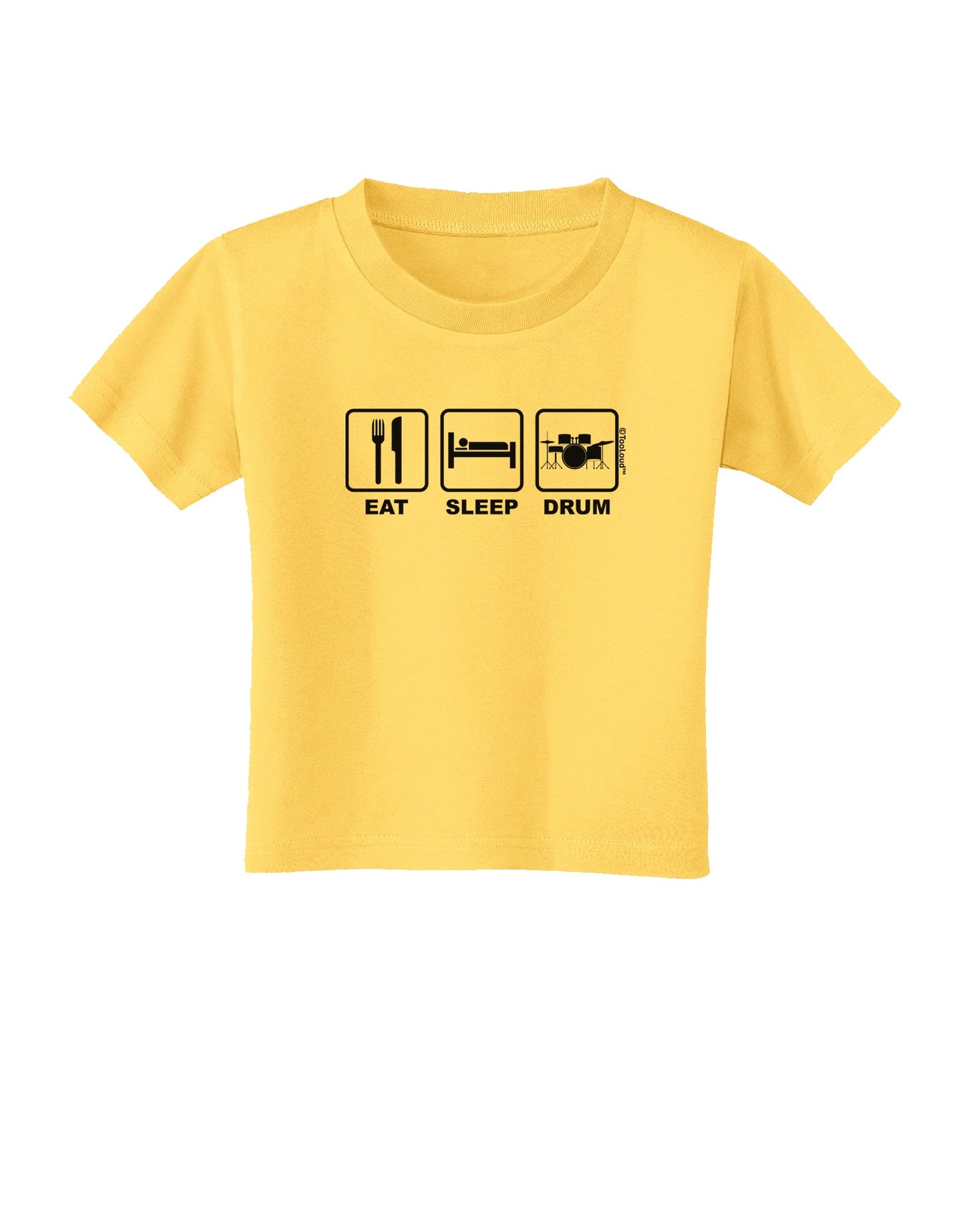 Eat Sleep Drum Design Toddler T-Shirt by TooLoud-Toddler T-Shirt-TooLoud-Yellow-2T-Davson Sales