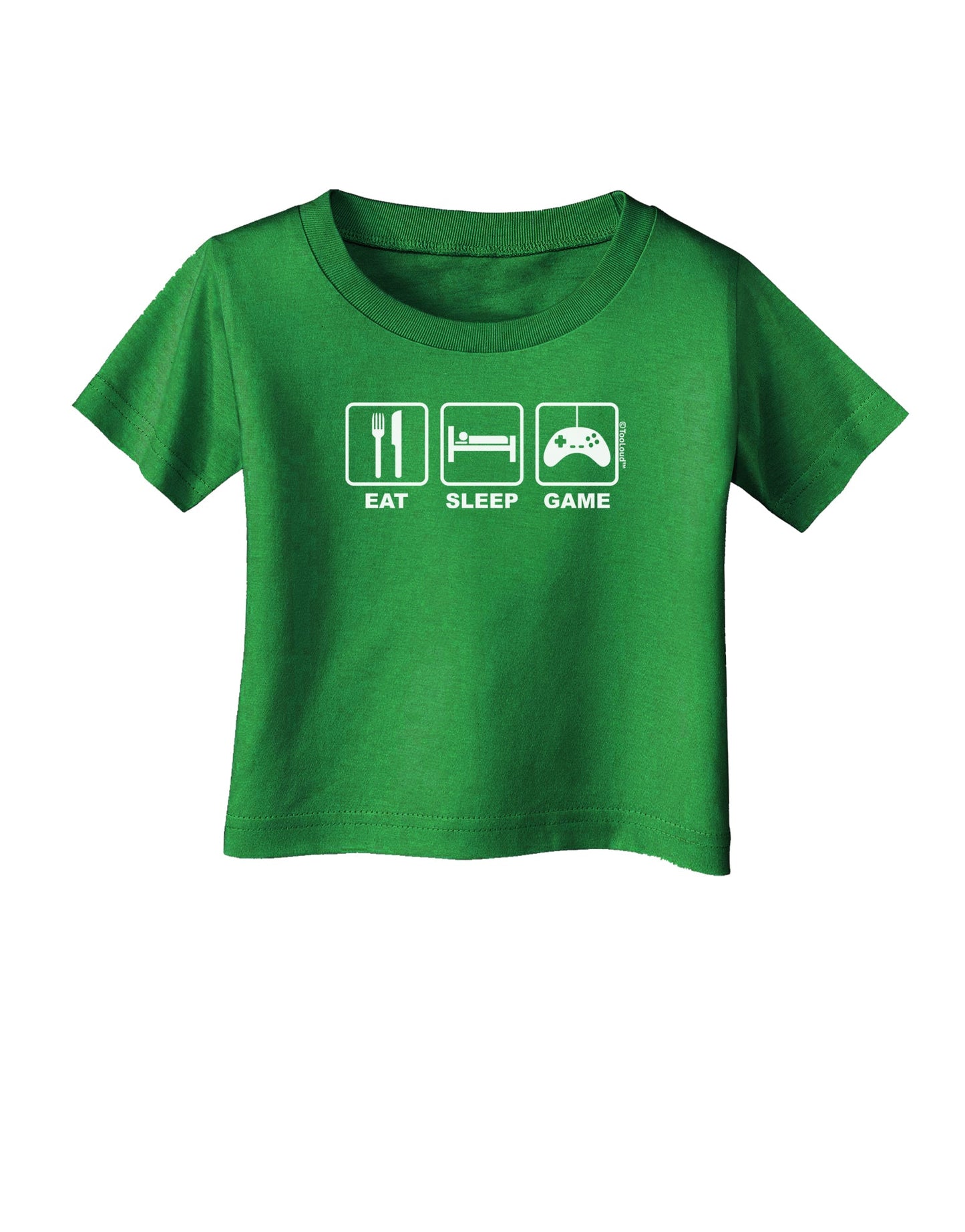 Eat Sleep Game Design Infant T-Shirt Dark by TooLoud-Infant T-Shirt-TooLoud-Clover-Green-06-Months-Davson Sales