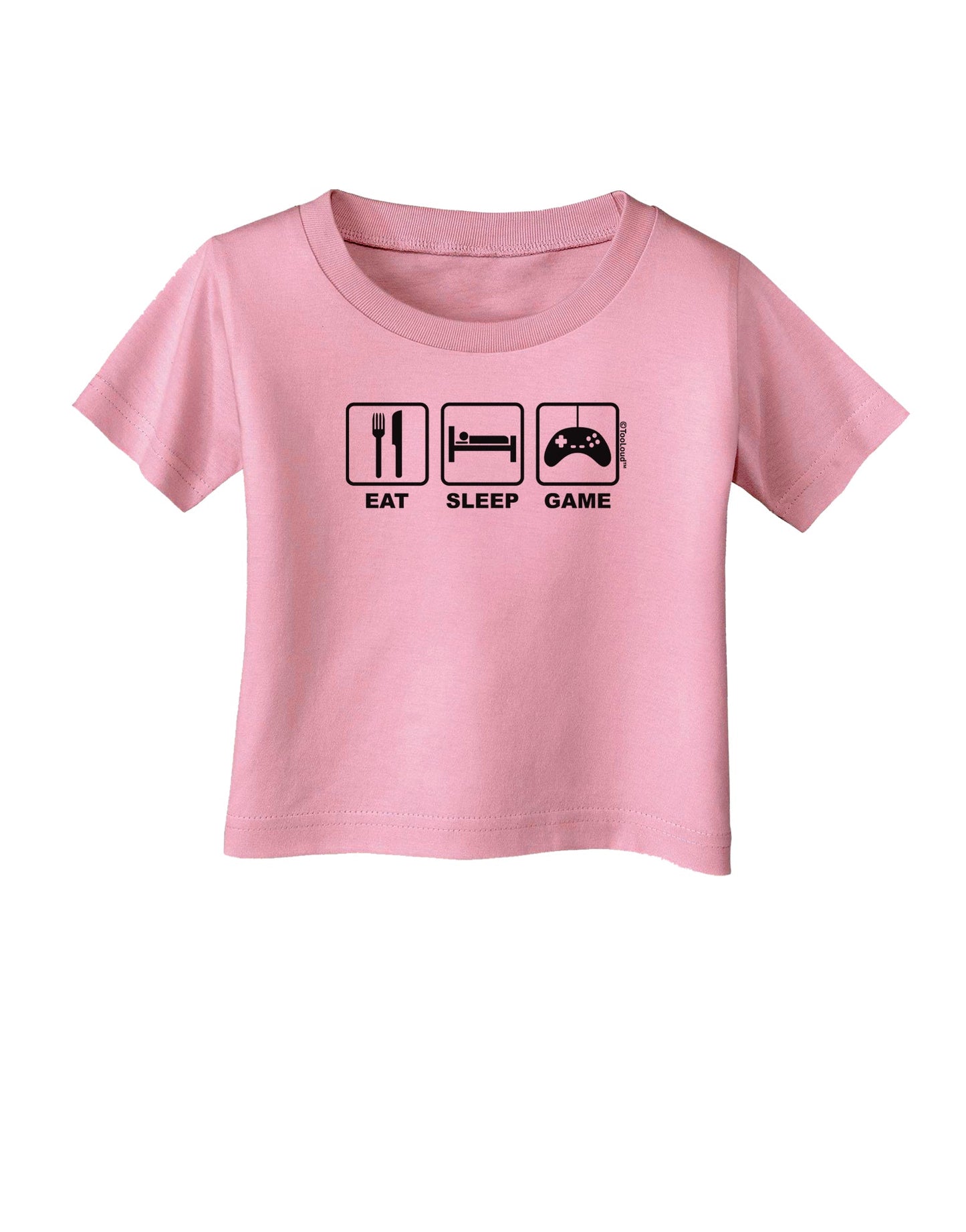 Eat Sleep Game Design Infant T-Shirt by TooLoud-Infant T-Shirt-TooLoud-Candy-Pink-06-Months-Davson Sales