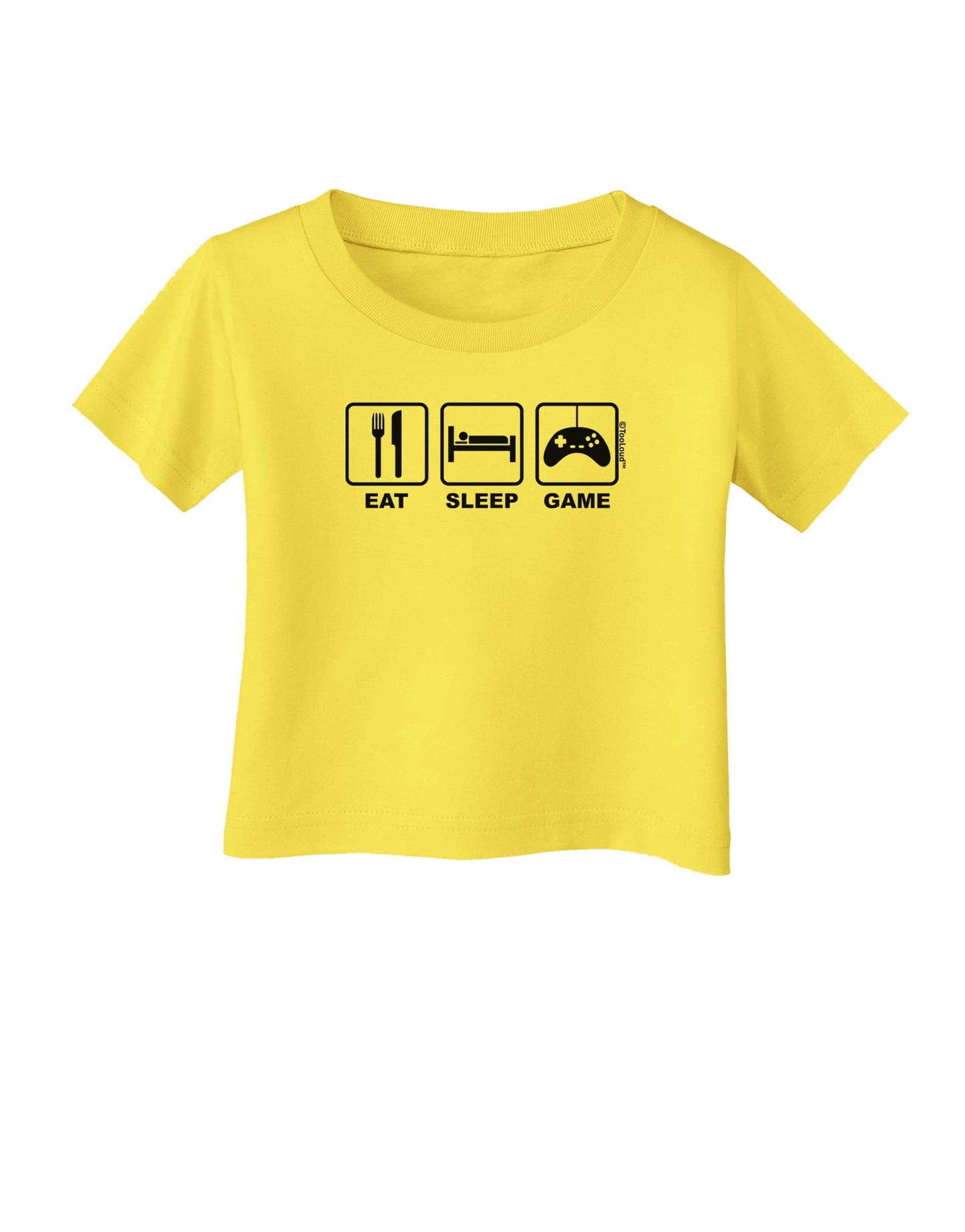 Eat Sleep Game Design Infant T-Shirt by TooLoud-Infant T-Shirt-TooLoud-Yellow-06-Months-Davson Sales