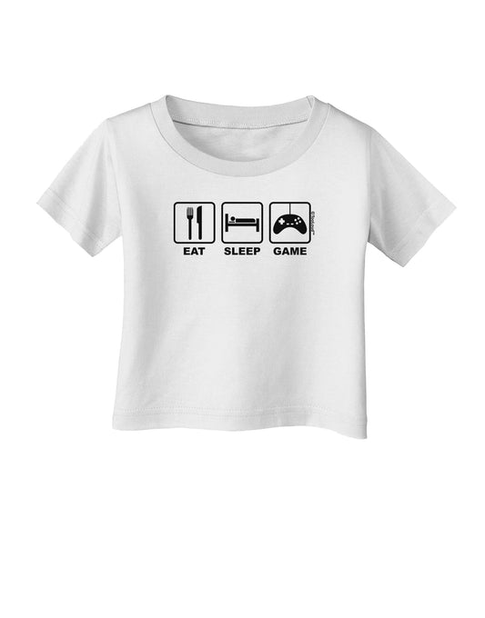 Eat Sleep Game Design Infant T-Shirt by TooLoud-Infant T-Shirt-TooLoud-White-06-Months-Davson Sales