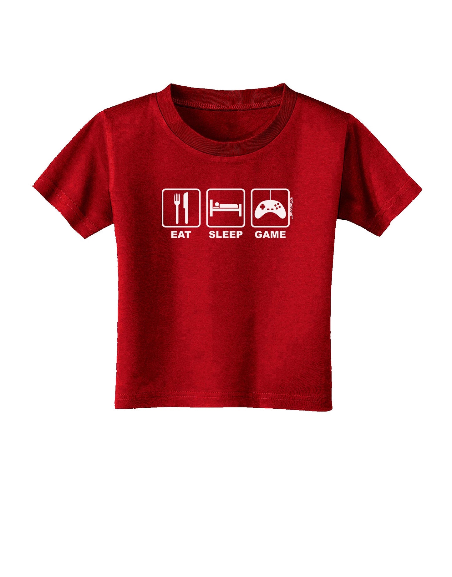 Eat Sleep Game Design Toddler T-Shirt Dark by TooLoud-Toddler T-Shirt-TooLoud-Red-2T-Davson Sales
