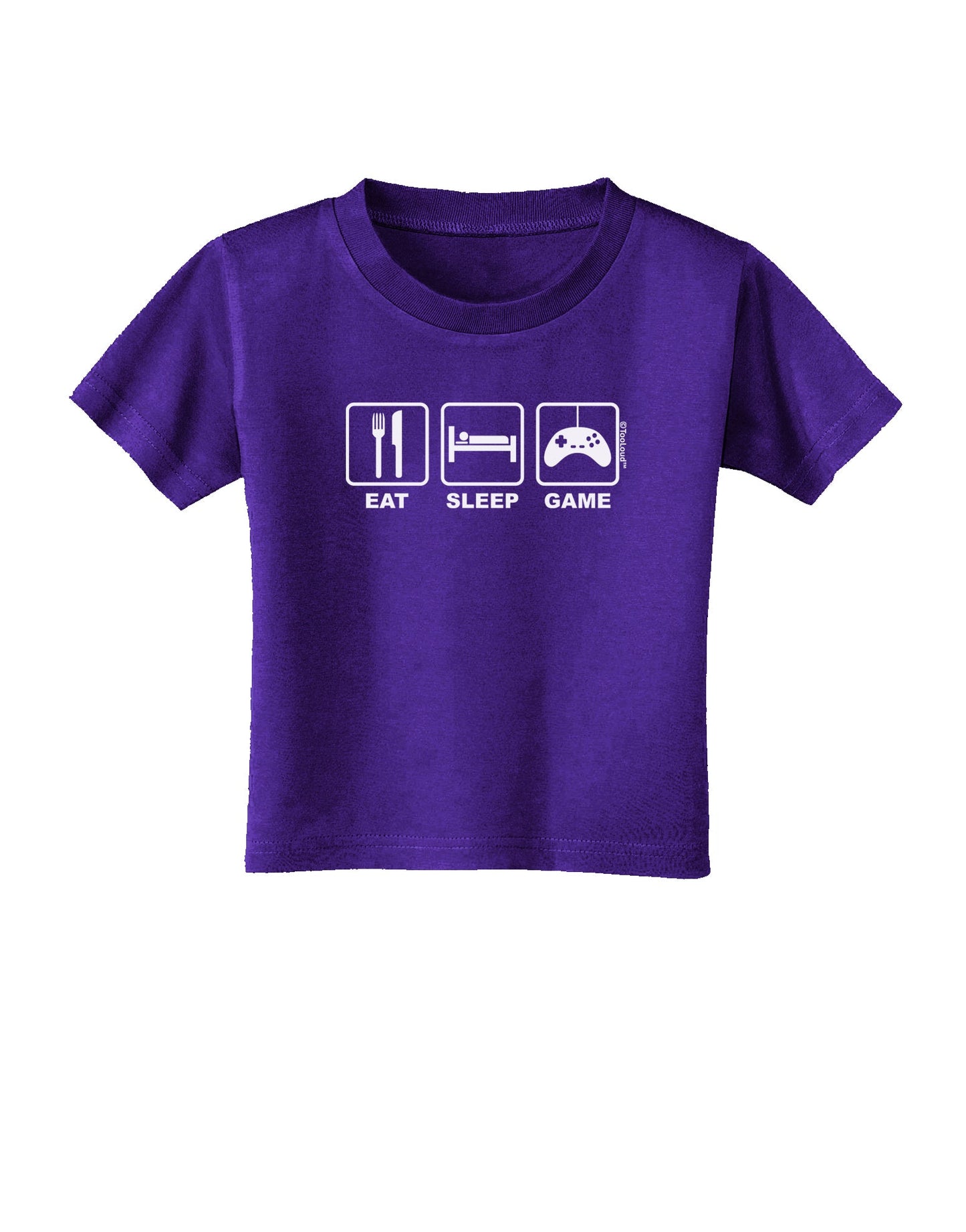 Eat Sleep Game Design Toddler T-Shirt Dark by TooLoud-Toddler T-Shirt-TooLoud-Purple-2T-Davson Sales
