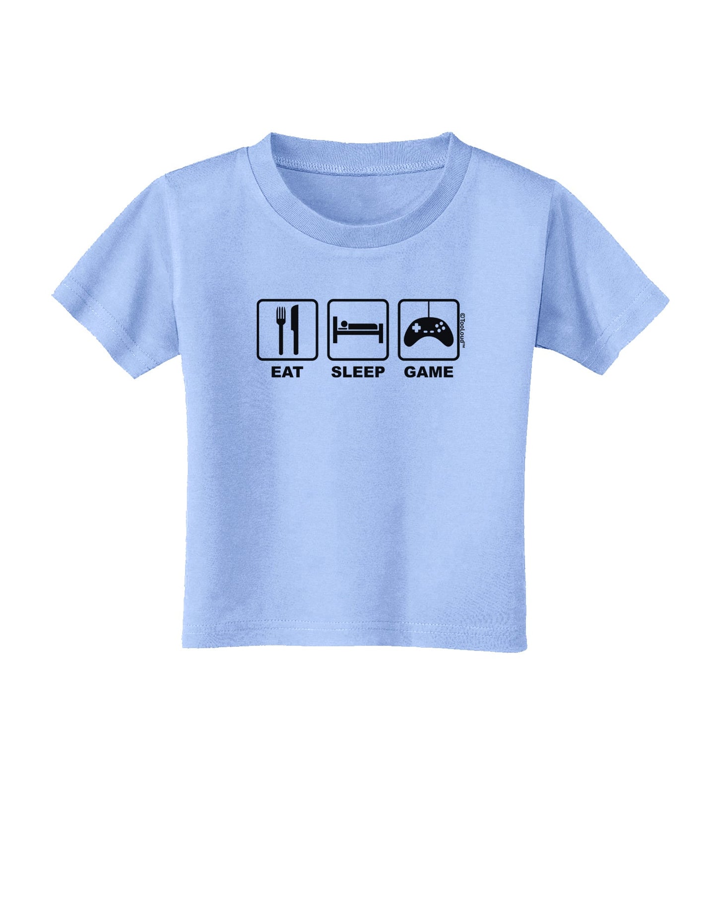 Eat Sleep Game Design Toddler T-Shirt by TooLoud-Toddler T-Shirt-TooLoud-Aquatic-Blue-2T-Davson Sales