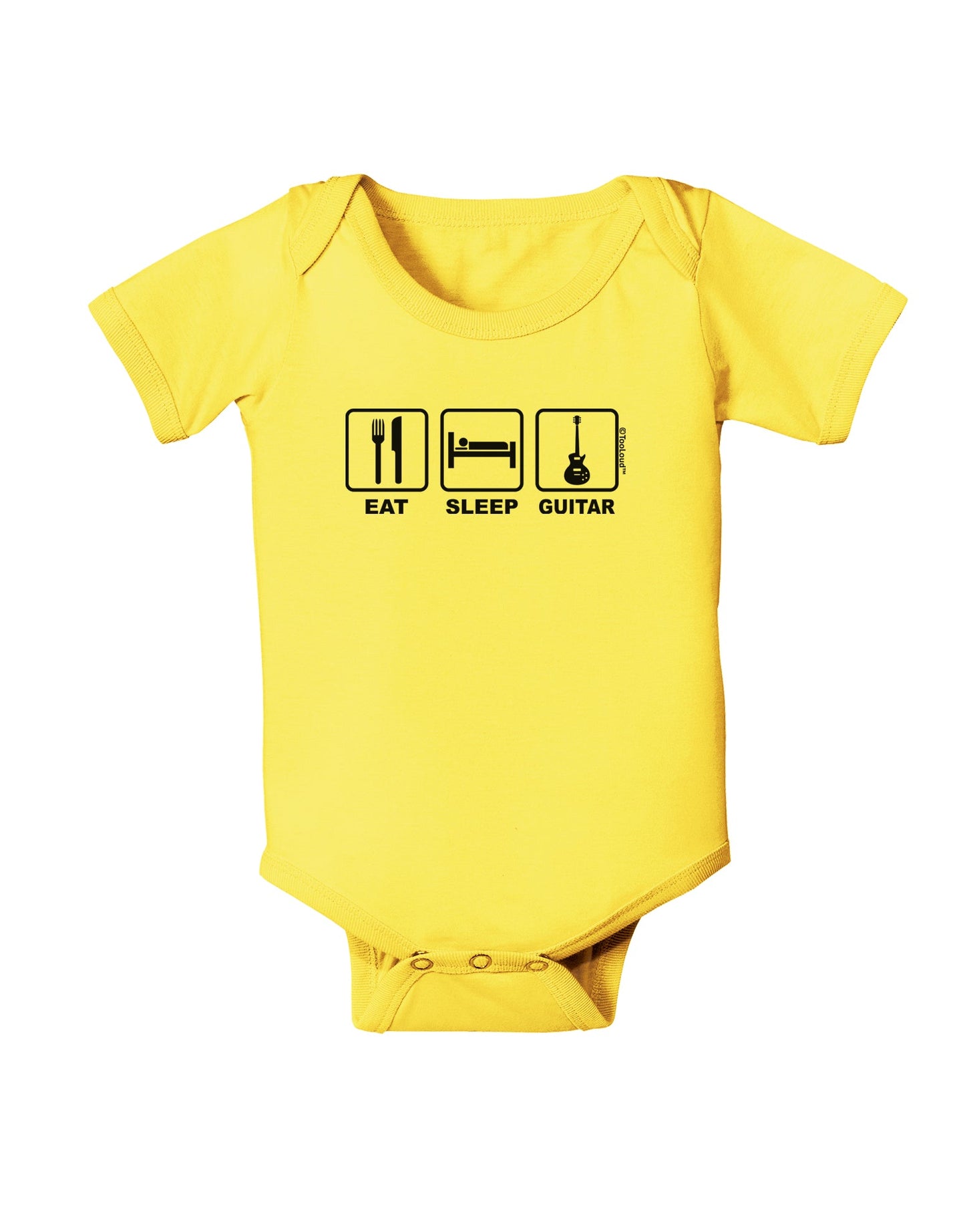 Eat Sleep Guitar Design Baby Romper Bodysuit by TooLoud-Baby Romper-TooLoud-Yellow-06-Months-Davson Sales