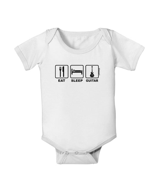 Eat Sleep Guitar Design Baby Romper Bodysuit by TooLoud-Baby Romper-TooLoud-White-06-Months-Davson Sales