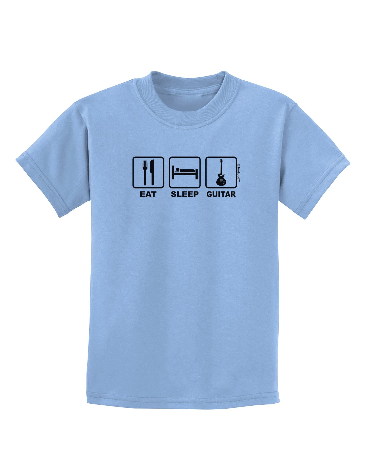 Eat Sleep Guitar Design Childrens T-Shirt by TooLoud-Childrens T-Shirt-TooLoud-Light-Blue-X-Small-Davson Sales