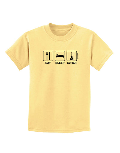 Eat Sleep Guitar Design Childrens T-Shirt by TooLoud-Childrens T-Shirt-TooLoud-Daffodil-Yellow-X-Small-Davson Sales