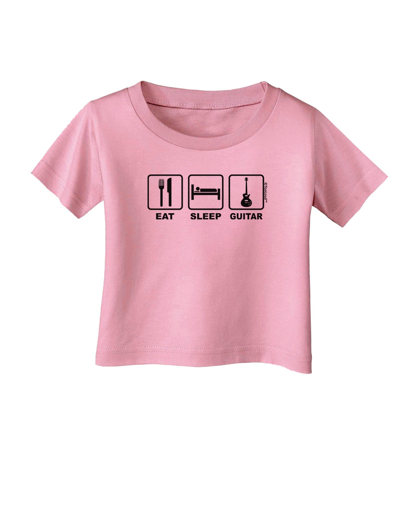 Eat Sleep Guitar Design Infant T-Shirt by TooLoud-Infant T-Shirt-TooLoud-Candy-Pink-06-Months-Davson Sales