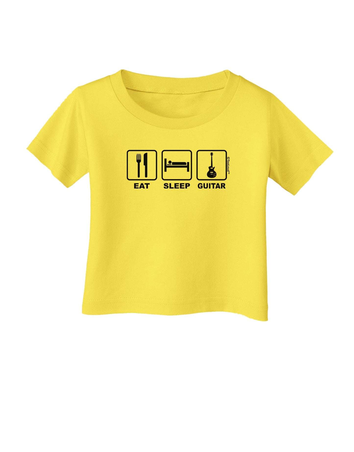 Eat Sleep Guitar Design Infant T-Shirt by TooLoud-Infant T-Shirt-TooLoud-Yellow-06-Months-Davson Sales