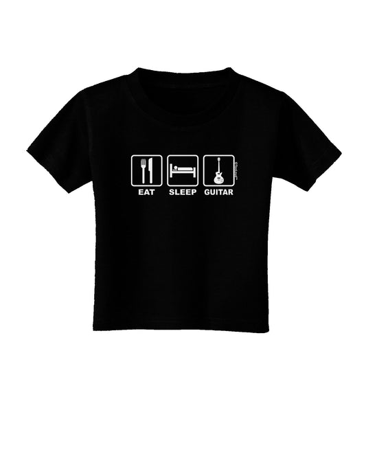 Eat Sleep Guitar Design Toddler T-Shirt Dark by TooLoud-Toddler T-Shirt-TooLoud-Black-2T-Davson Sales