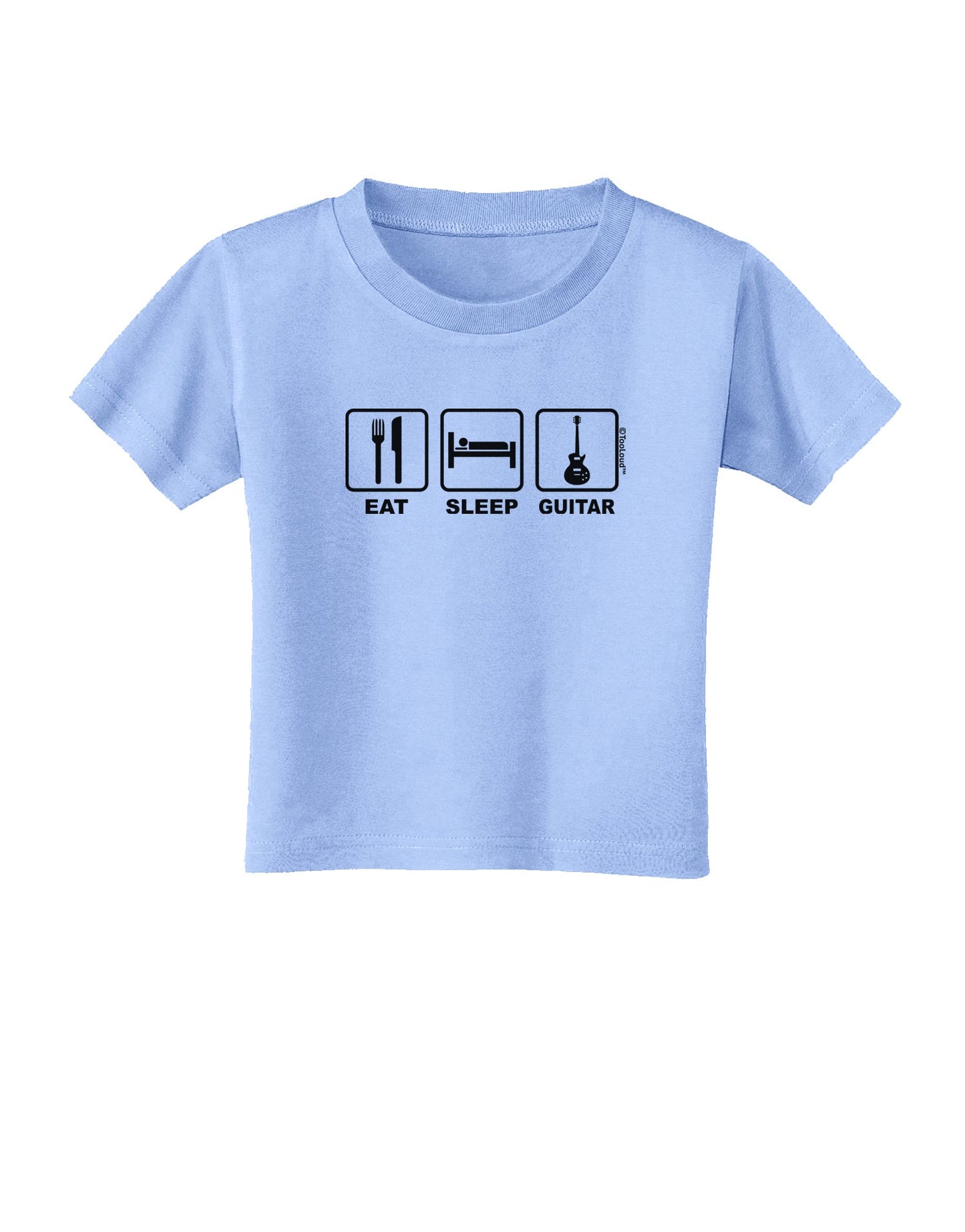 Eat Sleep Guitar Design Toddler T-Shirt by TooLoud-Toddler T-Shirt-TooLoud-Aquatic-Blue-2T-Davson Sales