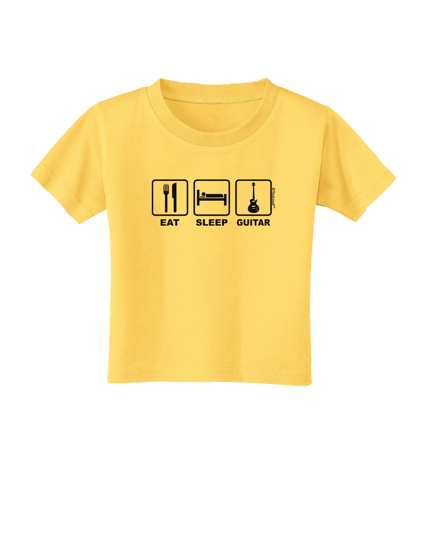 Eat Sleep Guitar Design Toddler T-Shirt by TooLoud-Toddler T-Shirt-TooLoud-Yellow-2T-Davson Sales