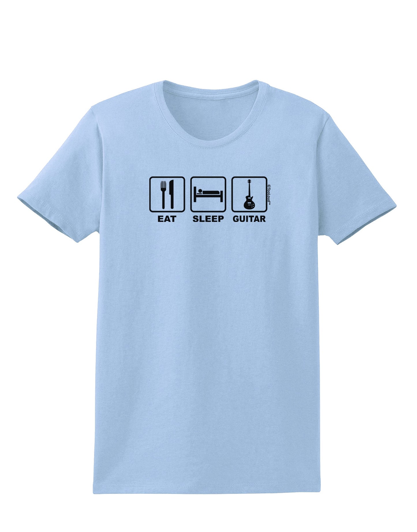 Eat Sleep Guitar Design Womens T-Shirt by TooLoud-Womens T-Shirt-TooLoud-Light-Blue-X-Small-Davson Sales