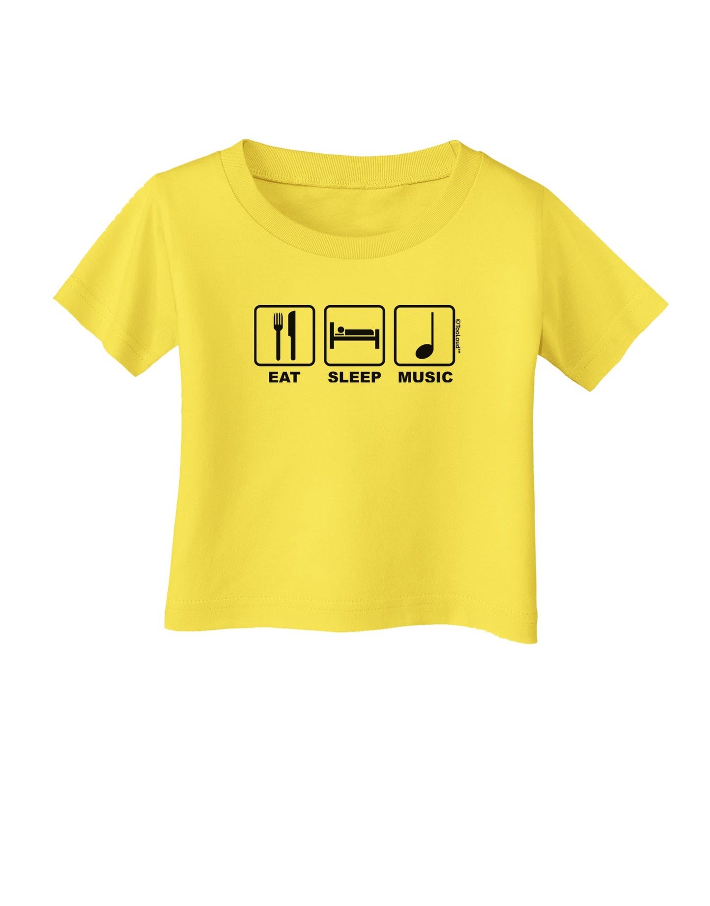 Eat Sleep Music Design Infant T-Shirt by TooLoud-Infant T-Shirt-TooLoud-Yellow-06-Months-Davson Sales